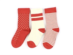 Minipop bright red mix bamboo socks (3-pack)
